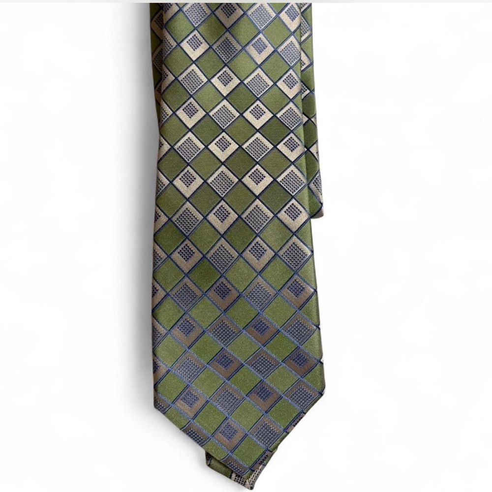 Michael Kors Geometric Tie in Green and Blue